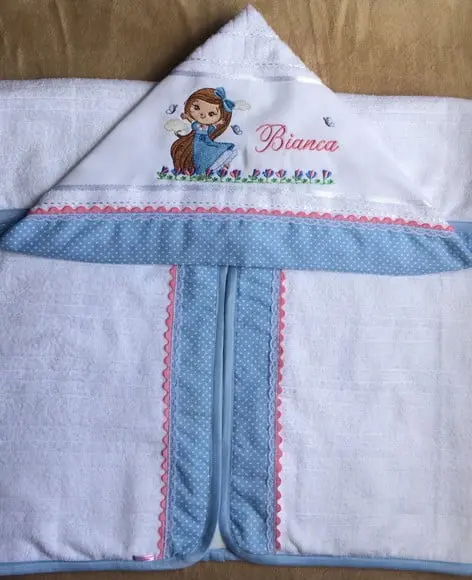 Toalha de Banho e Fralda de Boca Princesa