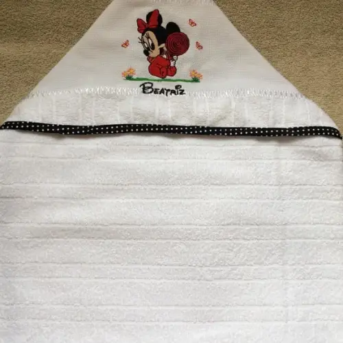 Toalha de Banho Infantil com Capuz Minnie