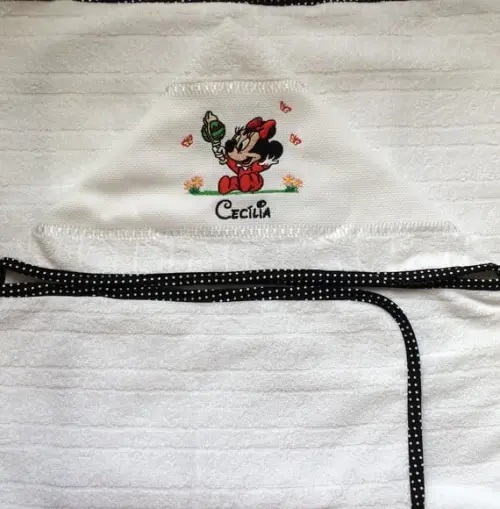 Toalha de Banho Infantil com Capuz Minnie