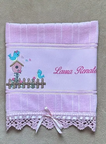 Toalha de Lanche Escolar Bordada