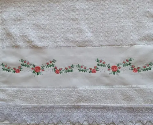 Toalha de Rosto Floral