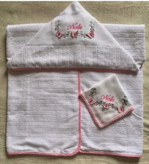 Toalha e Fralda de Passeio Enxoval Bebê Personalizado