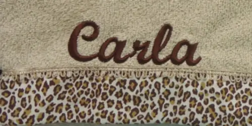Touca para Cabelo Bege com Oncinha Personalizada