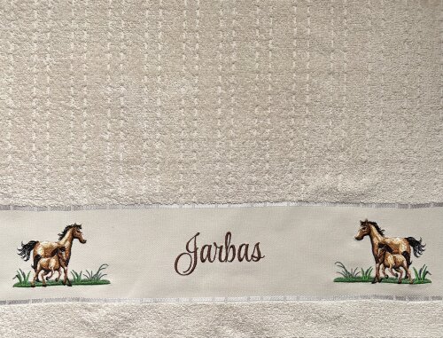 Toalha de Banho Bordada Masculino  cavalo