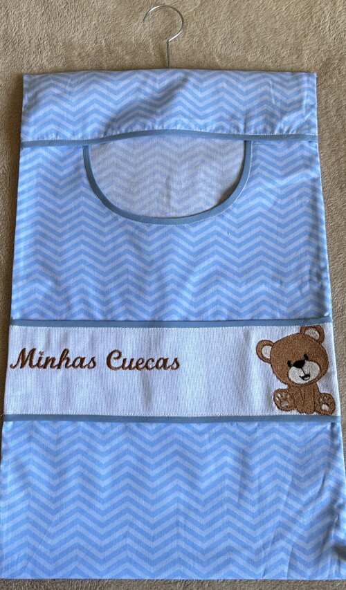 Porta Cuecas Azul Urso