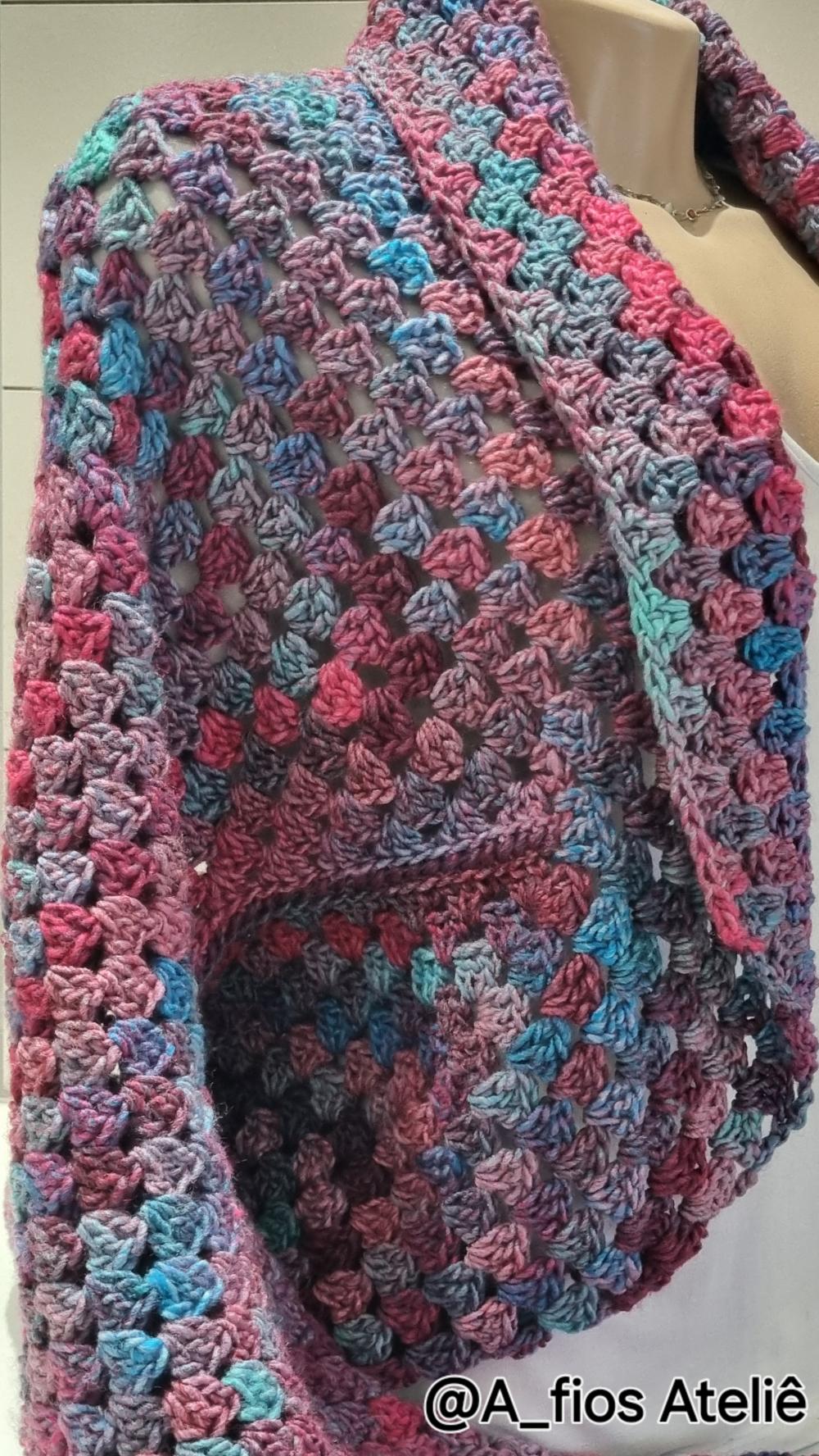 Casaco em crochê Balance - Estilo Casulo