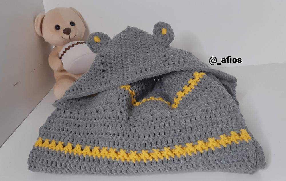 Manta Urso de Crochê para Bebê