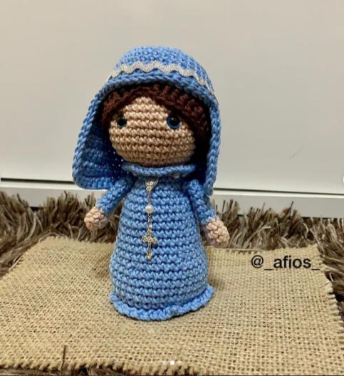 Sagrada Família II (José, Maria e Menino Jesus) em Amigurumi