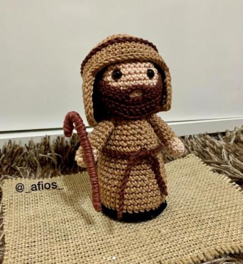 Sagrada Família II (José, Maria e Menino Jesus) em Amigurumi