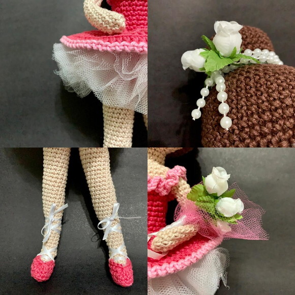Boneca Bailarina em Amigurumi