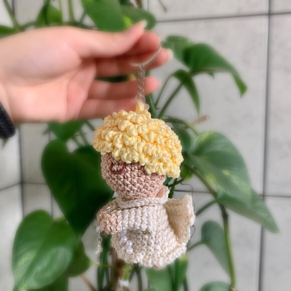 Chaveiro Anjo Amigurumi