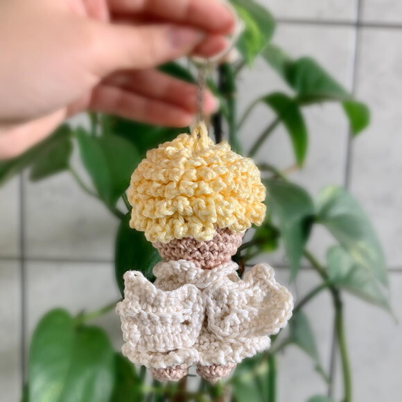 Chaveiro Anjo Amigurumi