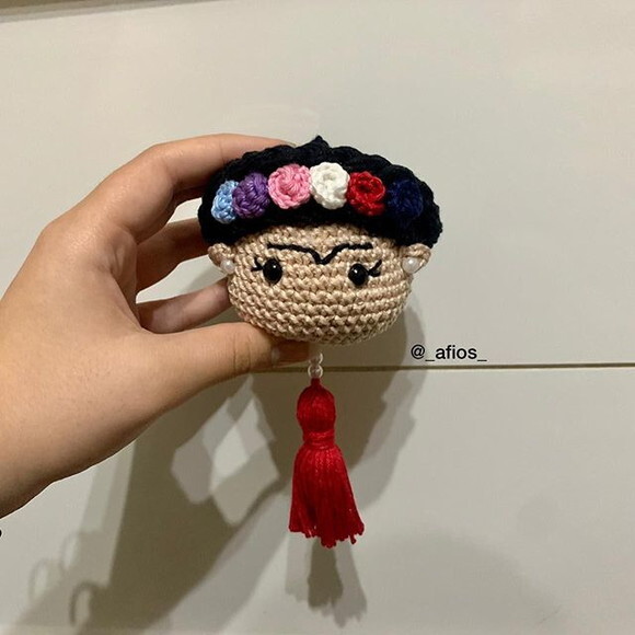 Chaveiro Frida Kahlo Amigurumi