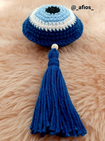 Chaveiro Olho Grego em Amigurumi