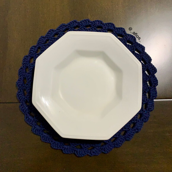 Sousplat Azul (jogo Americano) em Crochê