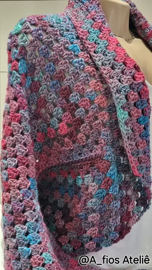 Casaco em crochê Balance - Estilo Casulo