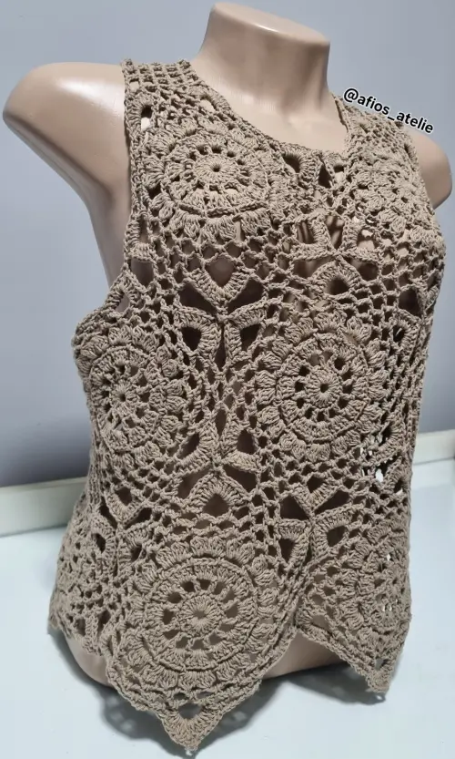 Regata Boho em Crochê