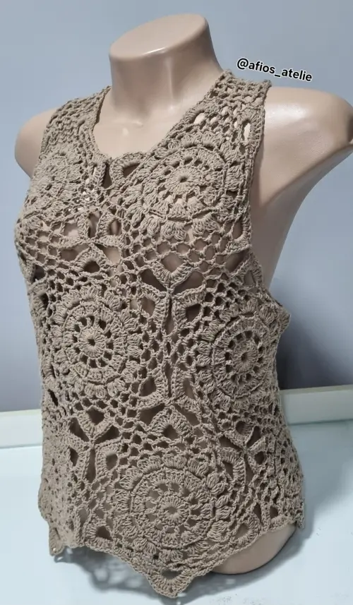Regata Boho em Crochê