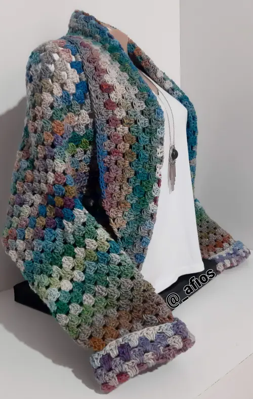 Casaco em crochê Balance II - Estilo Casulo