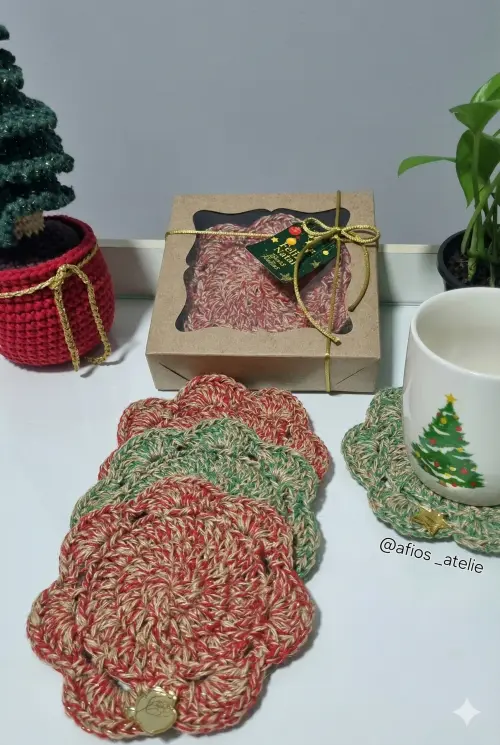 Kit 4 Porta Xícaras/copos em Crochê
