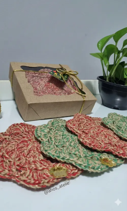 Kit 4 Porta Xícaras/copos em Crochê