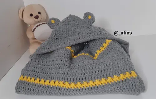 Manta Urso de Crochê para Bebê