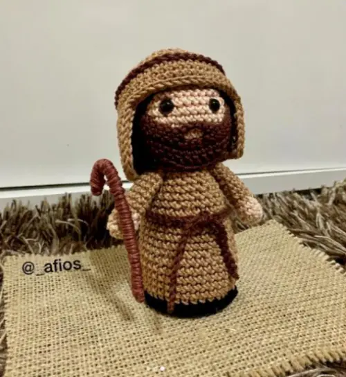 Sagrada Família II (José, Maria e Menino Jesus) em Amigurumi
