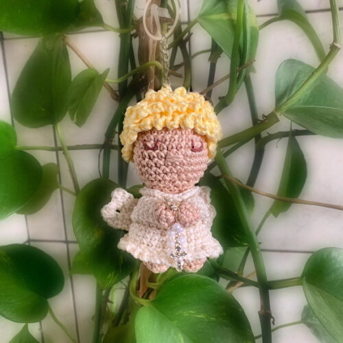 Chaveiro Anjo Amigurumi