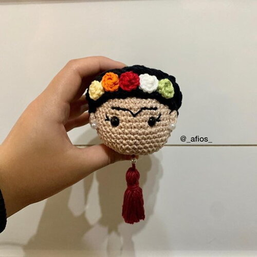 Chaveiro Frida Kahlo Amigurumi