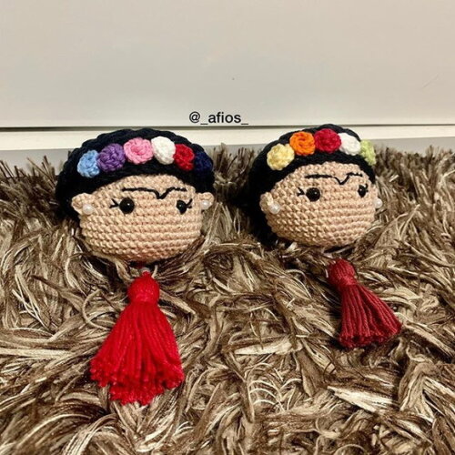 Chaveiro Frida Kahlo Amigurumi