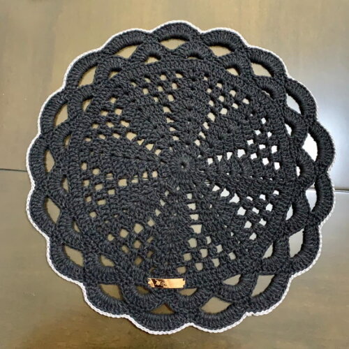 Sousplat Encanto Preto (jogo Americano) em Crochê