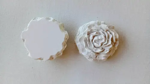 Peônia gesso reforçado para uso em frasco como difusor de aroma