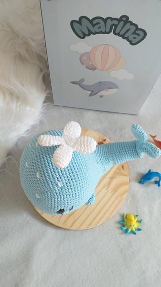 Baleia Balu Amigurumi Personalizada