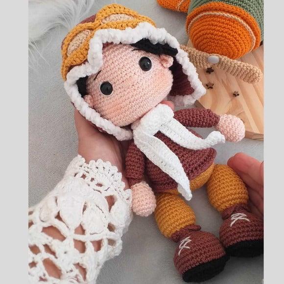 Boneco Thomas Aviador Amigurumi Personalizado