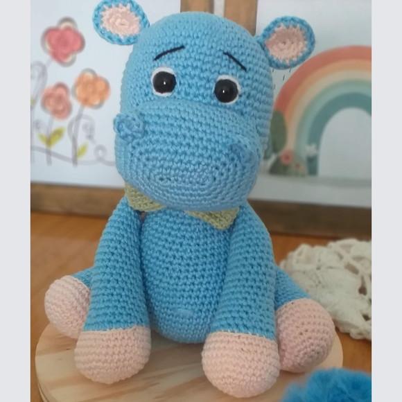 Hipopótamo Popo Amigurumi Safari Personalizado