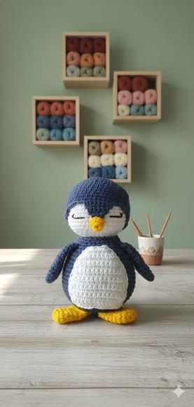 Kit Amigurumi Pinguim e Chocalho Personalizados