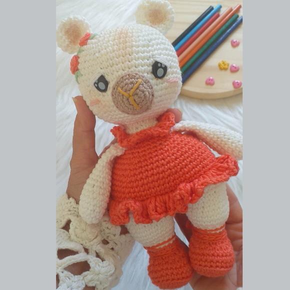 Kit Amigurumi Urso e Chocalho Personalizado