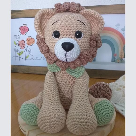 Leão Fred Amigurumi Safari Personalizado