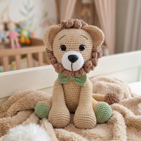 Leão Fred Amigurumi Safari Personalizado