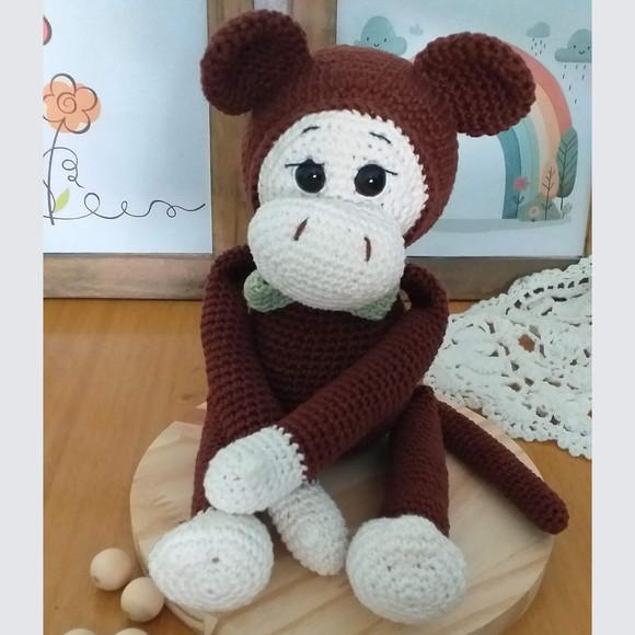Macaco Caco Amigurumi Safari Personalizado
