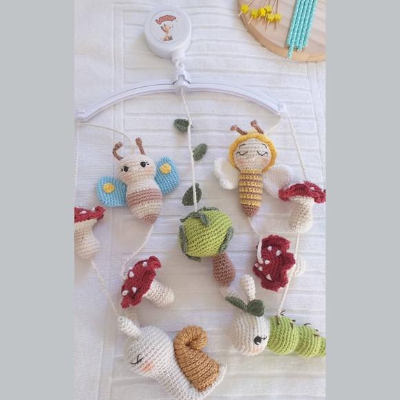 Móbile de Berço Amigurumi Personalizado Jardim