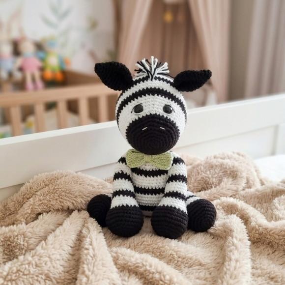 Zebra Zeke Amigurumi Safari Personalizado