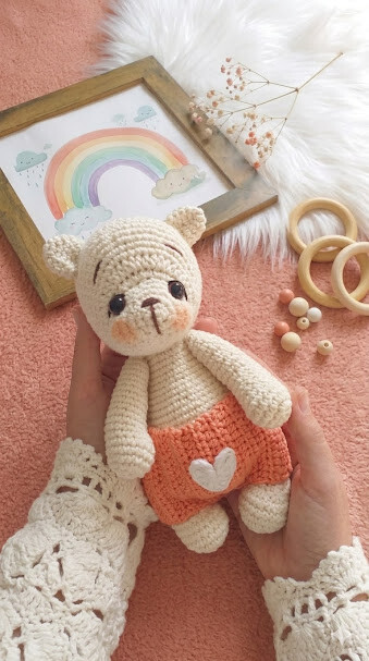 Urso Chantily Amigurumi Personalizado