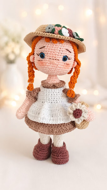 Boneca Anne Amigurumi