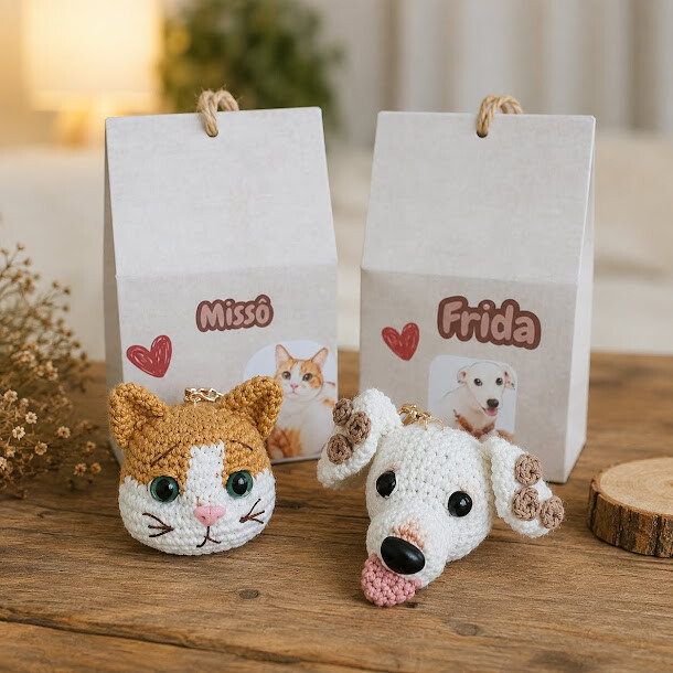 Chaveiro Pet Personalizado Amigurumi