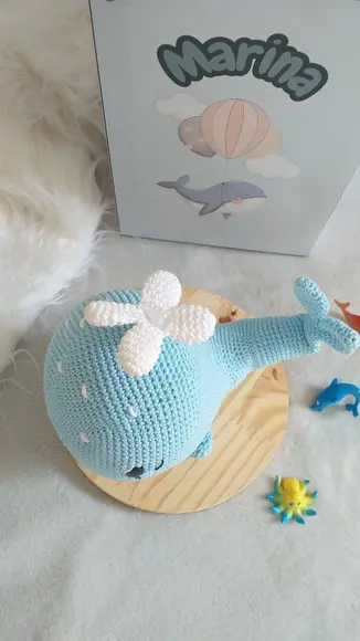 Baleia Balu Amigurumi Personalizada