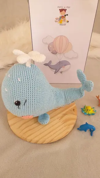 Baleia Balu Amigurumi Personalizada