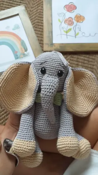 Elefante Elvis Amigurumi Safari Personalizado