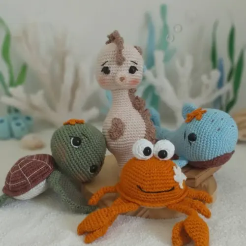 Kit Amigurumi Fundo do Mar