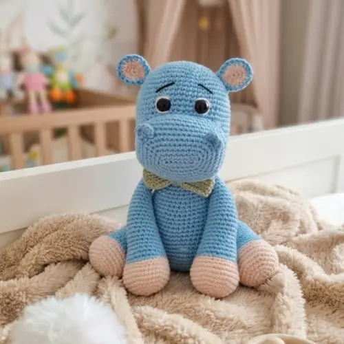 Hipopótamo Popo Amigurumi Safari Personalizado